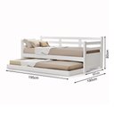 Ver imagem 2 de Bicama Solteiro Enjoy com Cama Auxiliar Madeira Maciça Branca