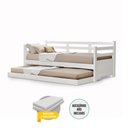 Ver imagem 4 de Bicama Solteiro Enjoy com Cama Auxiliar Madeira Maciça Branca