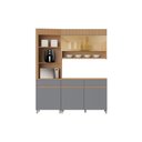 Ver imagem 1 de Cozinha Modulada Nesher Realeza 3 Peças Cz106 Carvalho/titânio
