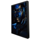 Ver imagem 5 de Quadro Decorativo Mulher Azul em Moldura Caixa Tacolado Moldura Trad 1cm Madeira Escura sem Vidro 30