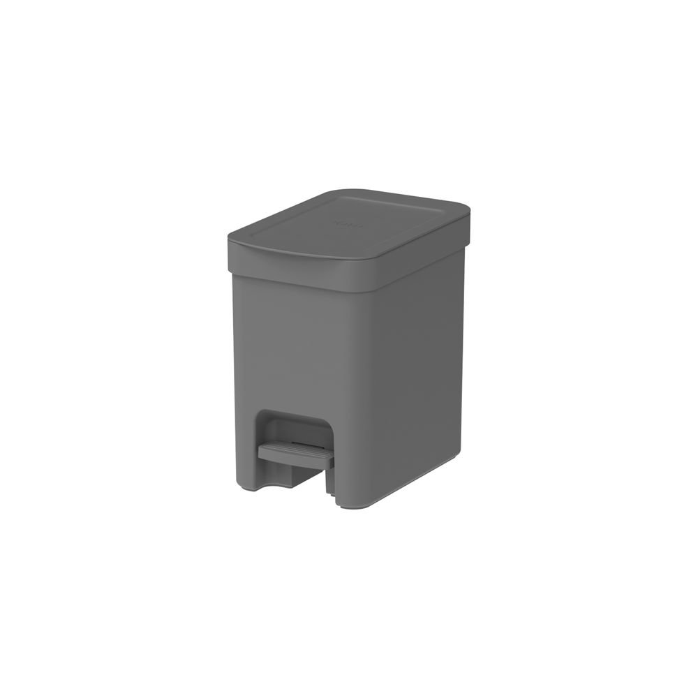 Kit 2 Lixeiras Com Pedal e Aro Trium 6 + 12 Litros Lixo - OU Cor:Cinza - 3