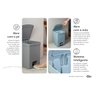 Kit 2 Lixeiras Com Pedal e Aro Trium 6 + 12 Litros Lixo - OU Cor:Cinza - 7