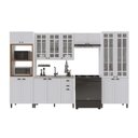 Ver imagem 2 de Armário de Cozinha Modulada Completa Fidelitá Nara 100% MDF 5 Peças 350cm 16 Portas 2 Gavetas sem