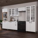 Ver imagem 1 de Armário de Cozinha Modulada Completa Fidelitá Nara 100% MDF 5 Peças 350cm 16 Portas 2 Gavetas sem