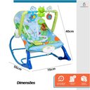 Ver imagem 2 de Cadeira de Descanso Bebê Balanço Azul até 18kg Suave Vibração Relaxante Cinto de Segurança Mobile Ba