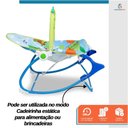 Ver imagem 4 de Cadeira de Descanso Bebê Balanço Azul até 18kg Suave Vibração Relaxante Cinto de Segurança Mobile Ba