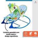 Ver imagem 3 de Cadeira de Descanso Bebê Balanço Azul até 18kg Suave Vibração Relaxante Cinto de Segurança Mobile Ba