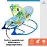 Cadeira de Descanso Bebê Balanço Azul até 18kg Suave Vibração Relaxante Cinto de Segurança Mobile Ba - 3
