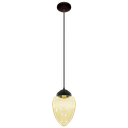Ver imagem 1 de Lustre Pendente Vintage Fashion Preto Globo Pêra Âmbar