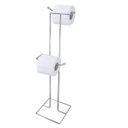 Ver imagem 1 de Suporte Porta Papel Higiênico de Chão Duplo Cromado