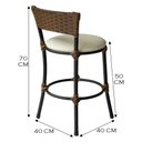 Ver imagem 3 de Banqueta Baixa Pisa Aço Carbono Estofada Área Gourmet