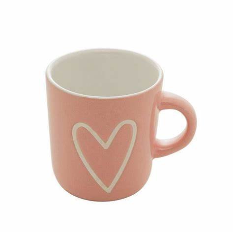 Conjunto 3 Caneca de Porcelana Big Heart Coreção Café Chá Presente - 4