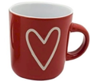 Conjunto 3 Caneca de Porcelana Big Heart Coreção Café Chá Presente - 3