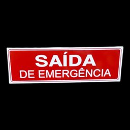 Kit 2 Placa de Sinalização Saida de Emergencia 10x30 Cm - 3