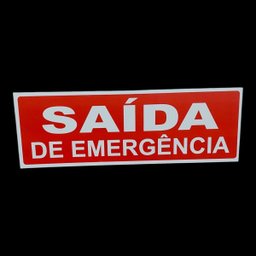 Kit 2 Placa de Sinalização Saida de Emergencia 10x30 Cm - 5
