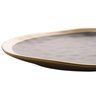 Prato Sobremesa Porcelana Preto e Dourado Dubai 21cm Wolff - 5