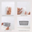 Ver imagem 4 de Cesto Aramado Multiuso Preto Fosco de Pendurar Retangular