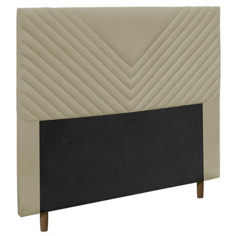 Cabeceira Cama Box Casal King Size Viena 195Cm Bege