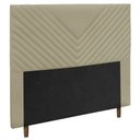 Ver imagem 1 de Cabeceira Cama Box Casal King Size Viena 195Cm Bege
