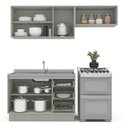 Ver imagem 5 de Armário de Cozinha Modulada Completa 3 Peças 200cm sem Tampo 250033 Koya Politorno Móveis
