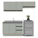 Ver imagem 3 de Armário de Cozinha Modulada Completa 3 Peças 200cm sem Tampo 250033 Koya Politorno Móveis