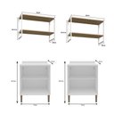 Ver imagem 4 de Conjunto Lavanderia Aurora Provençal 140cm Modulável Nicho Cor:branco