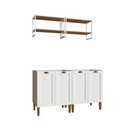 Ver imagem 2 de Conjunto Lavanderia Aurora Provençal 140cm Modulável Nicho Cor:branco