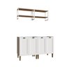 Conjunto Lavanderia Aurora Provençal 140cm Modulável Nicho Cor:branco - 2
