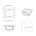 Ver imagem 3 de Mini Caixa Tomada Embutir Universal 2 Tomadas 20a - Cinza