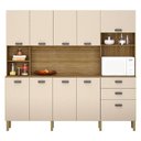 Ver imagem 2 de Cozinha Ambiente Intense 10 Portas e 2 Gavetas Freijó Vanilla - Kits Paraná