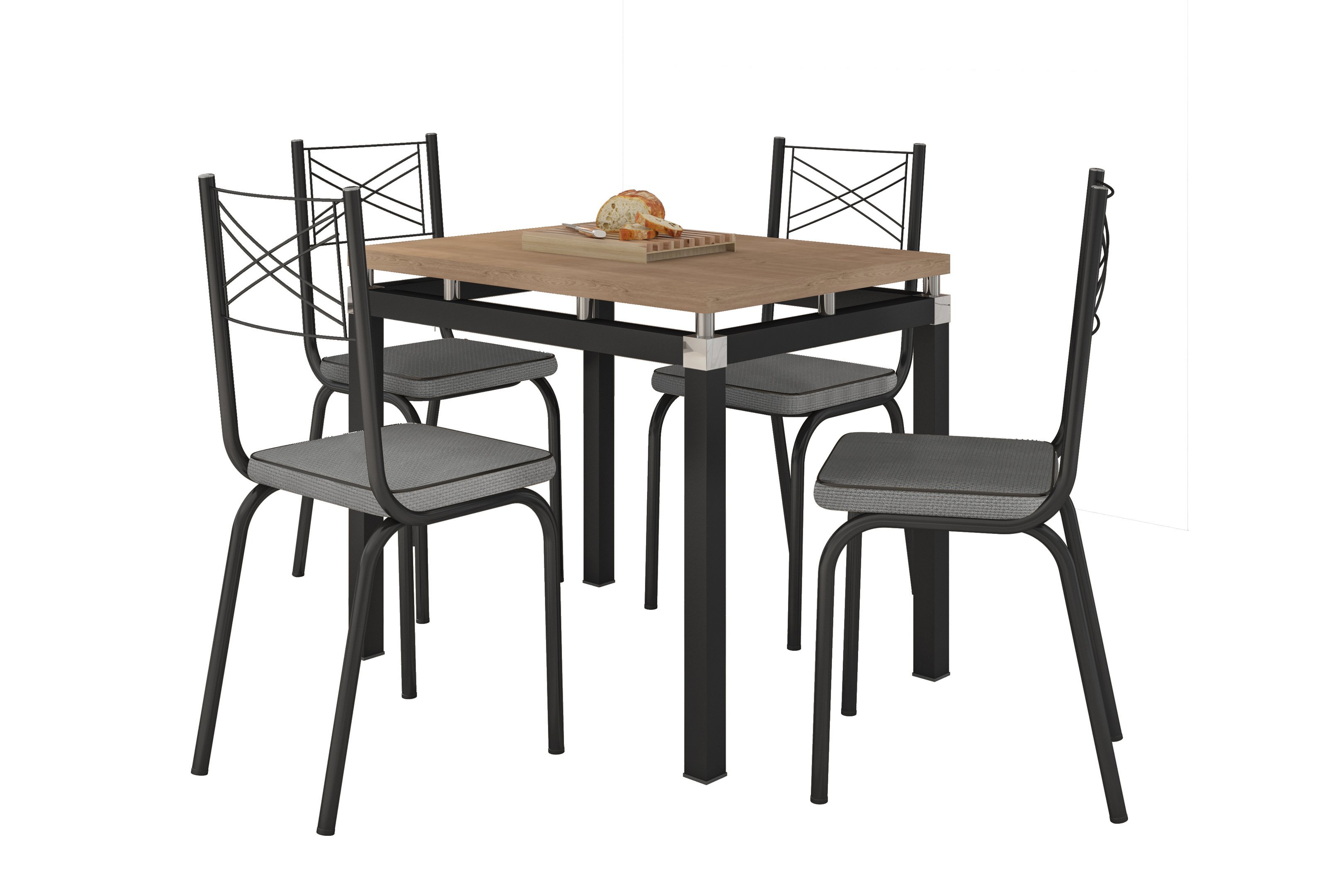 Conjunto Mesa Malva 91cm - 4 Cadeiras 119