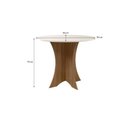 Ver imagem 3 de Conjunto Sala de Jantar Isy 0,90 com 04 Banquetas Amendoa 07c