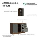 Ver imagem 4 de Conjunto Gabinete para Banheiro 120cm 3 Portas 3 Gavetas Rustic/cinza Agata Madesa 01