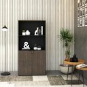 Ver imagem 4 de Armário Alto Estante com 02 Portas 161,5x80x42cm Wlae80 Preto Tx com Terracota