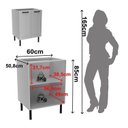 Ver imagem 3 de Balcão de Cozinha sem Tampo 2 Portas 1 Prateleira 60cm Grazi Branco