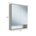 Ver imagem 3 de Armário Espelheira para Banheiro com 2 Portas e Iluminação LED Bege/Arenas