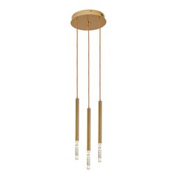 Lustre Pendente Nordecor Pean 2520 Dourado Led Bivolt - 2
