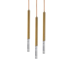 Lustre Pendente Nordecor Pean 2520 Dourado Led Bivolt - 4