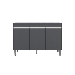Balcão de Cozinha Manu 120cm S/ Tampo Cor Cinza - AJL Móveis