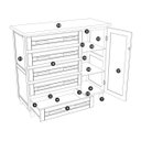 Ver imagem 2 de Cômoda Sapateira Mel 5 Gavetas 1 Porta Madeira Pinus - Cavazotto