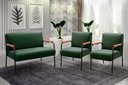 Ver imagem 2 de Conjunto Jade 2+1+1 Lugares Cor:Veludo Verde 270
