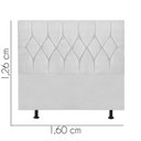 Ver imagem 2 de Cabeceira Estofada Istambul Capitonê 160cm Queen Size Box Quarto Corino Branco - Gat Magazine