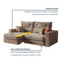 Ver mais imagens de Sofá Montreal 3 Lugares Retrátil e Reclinável 210cm Veludo Bege Rei de Casa