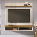 Ver imagem 3 de Painel Bancada Suspensa 1 Porta Tvs até 55 Polegadas Íris - Cinamomo/off White