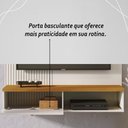 Ver imagem 7 de Painel Bancada Suspensa 1 Porta Tvs até 55 Polegadas Íris - Cinamomo/off White