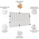 Ver imagem 3 de Cabeceira Cama Casal 140cm Luara Bouclê Creme Z37 - Mpozenato