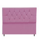 Ver imagem 1 de Cabeceira Cama Estofada Box Queen 160 Cm Geovana Suede Rosa