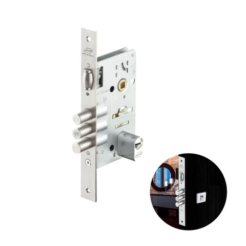 Fechadura IMAB 4910 Inox Cromado Cilindro 125 mm 5 Chaves
