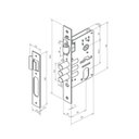 Ver imagem 3 de Fechadura IMAB 4910 Inox Cromado Cilindro 125 mm 5 Chaves