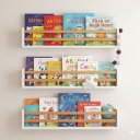 Ver imagem 4 de Prateleira Infantil Branco e Madeira Cedrinho - Porta Livros e Brinquedos